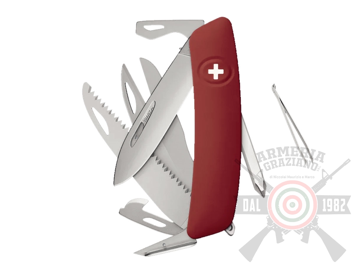 Swiza D10R AM Saw & Scissors Red